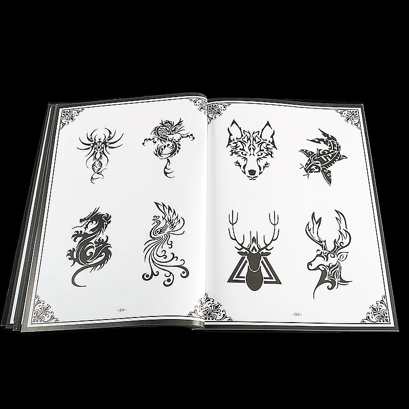Книга для перманентного дизайна татуировок творческого искусства с