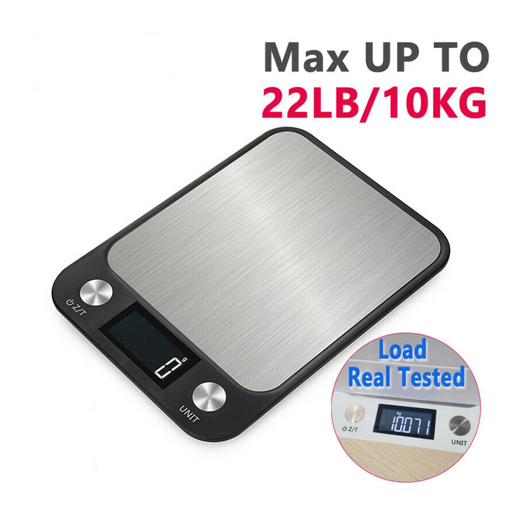 

Kitchen Scale 10Kg/1g Weighing Device Food Coffee Balance Electronic Digital Scales Stainless Steel Design for Cooking Baking