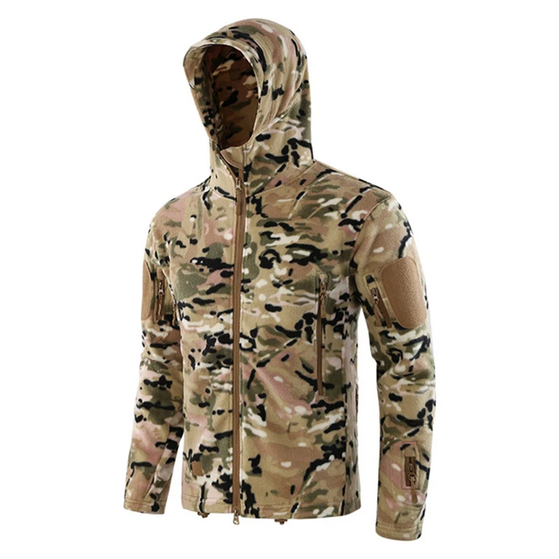 

City Tactical Fleece Thick Warm Breathable Camouflage Jacket Men Winter Outdoor Hiking Climbing Cycling Thermal Windproof Coat