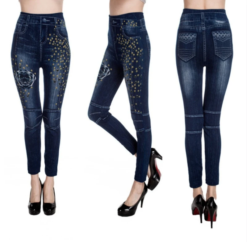 

Jeans Women 2022 High Waist Skinny Slim Cloth-fitting Pants Fashion Washed Trousers Female Denim Pencil Pants Elastic Ninth Pant