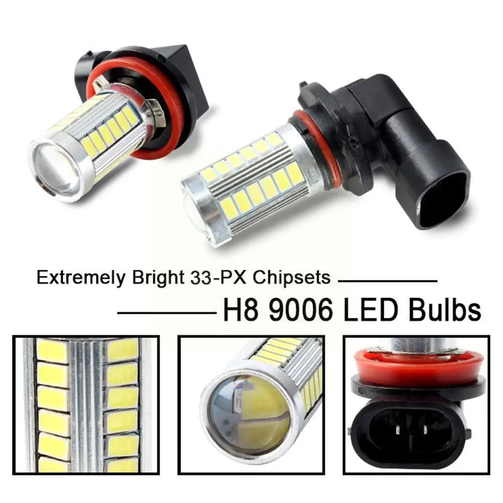 

LED Car Fog Light Lamp Fog Light Headlights Highlight Light Bulb Auto Automobile DRL for Car Accessories 9005 9006 P5M9