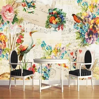 custom 3d photo mural wallpaper abstract hand painted creative flower oil painting cafe background wall mural papel de parede