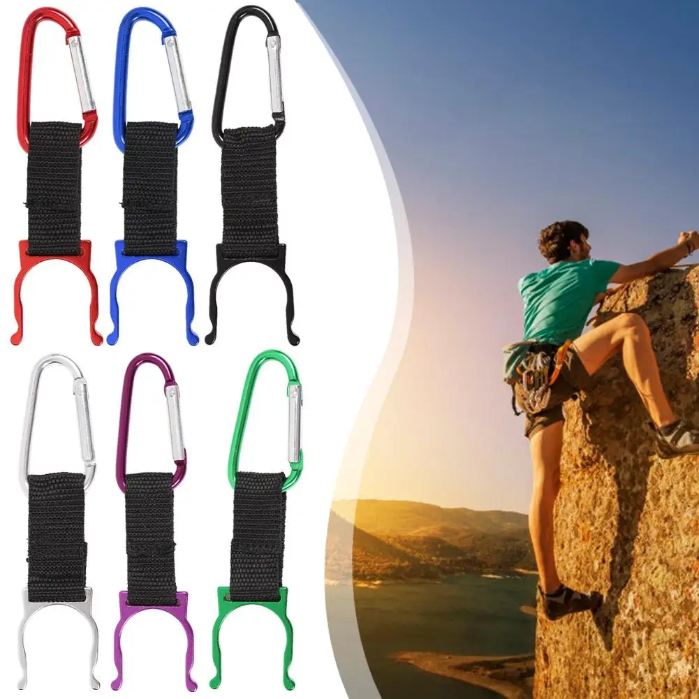 

Durable Bottle Holder Clip Aluminum Water D-shaped Carabiner Hook Traveling Hiking Camping Water Bottle Holder Clip Buckle