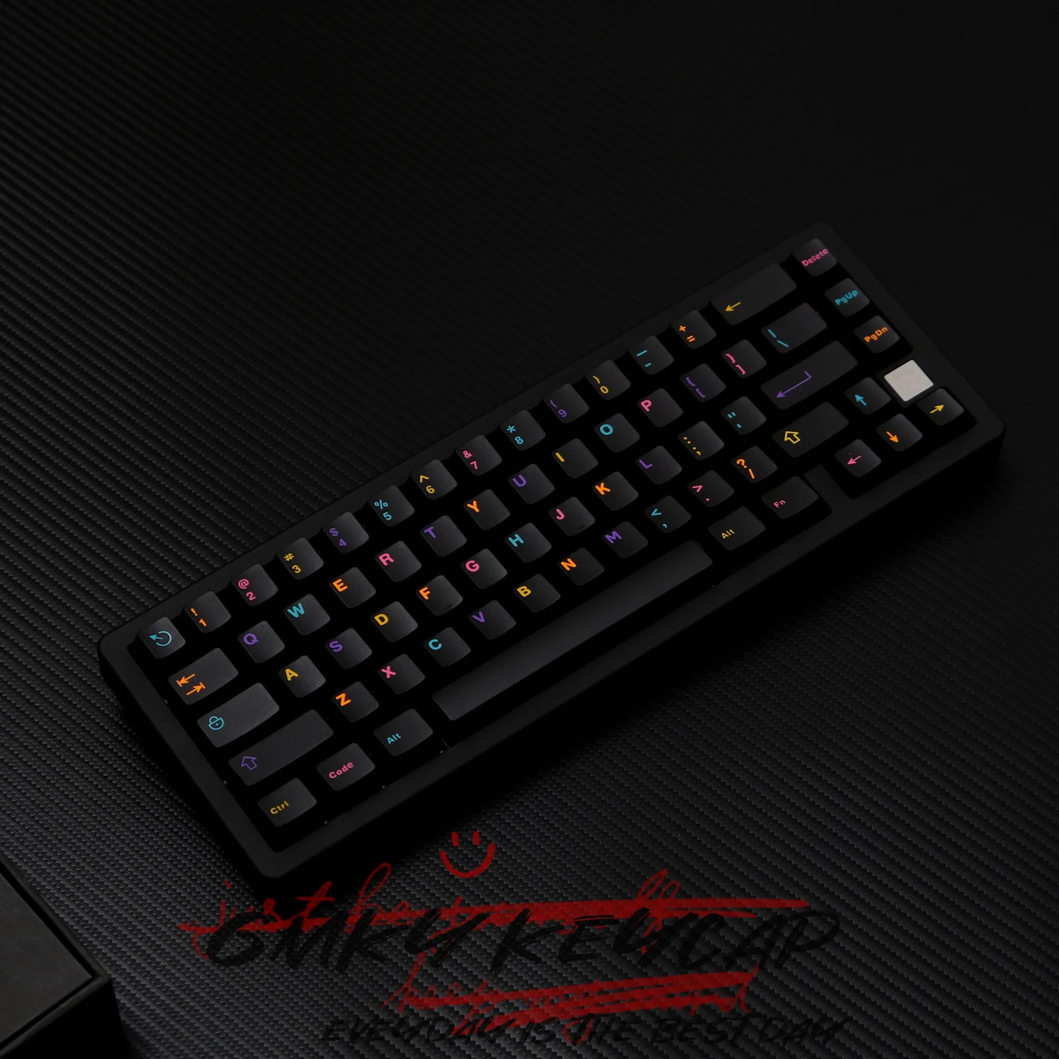 Цветные колпачки для клавиш GMKY вишневого профиля с двойным выстрелом из