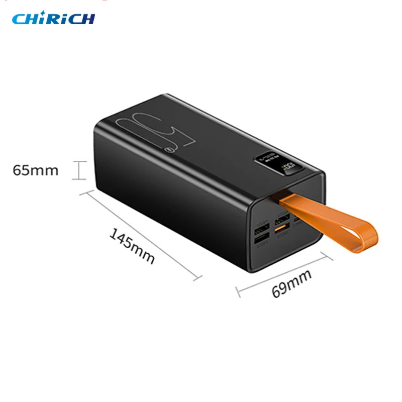 50000 мАч внешний аккумулятор портативной большой емкости USB C 20 Вт быстрая зарядка