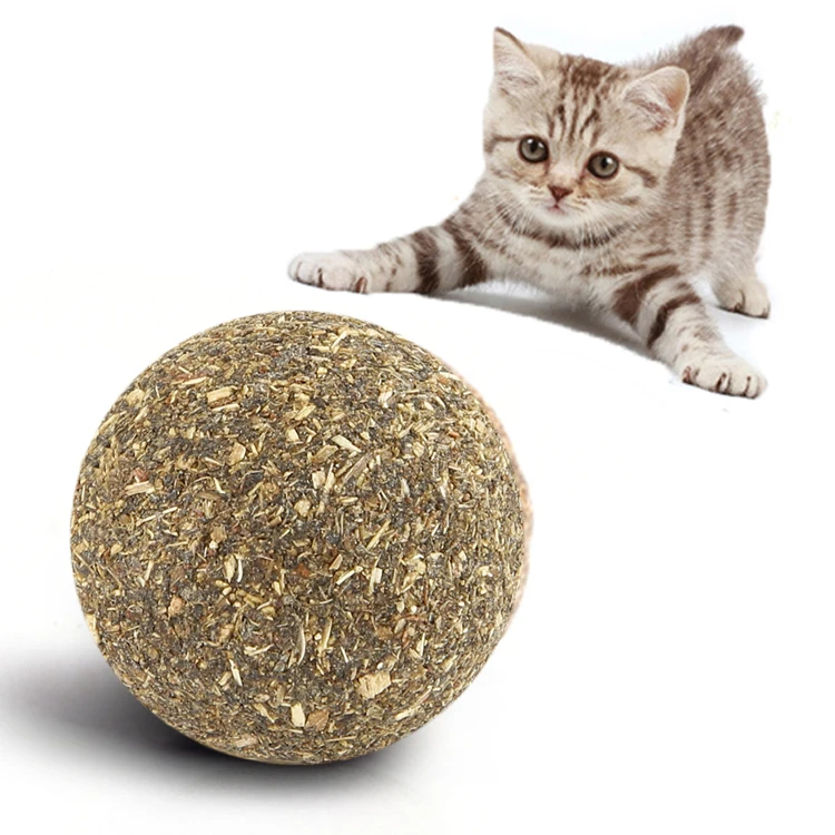 

New Popular Game Ball Cat Toy Coated With Herbal Cat Natural Mint Toy For Pet Kitten Pure Natural Wild Catnip Toys 3.2cm