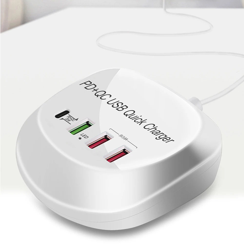 

Универсальное зарядное устройство с 4 USB-портами, 36 Вт