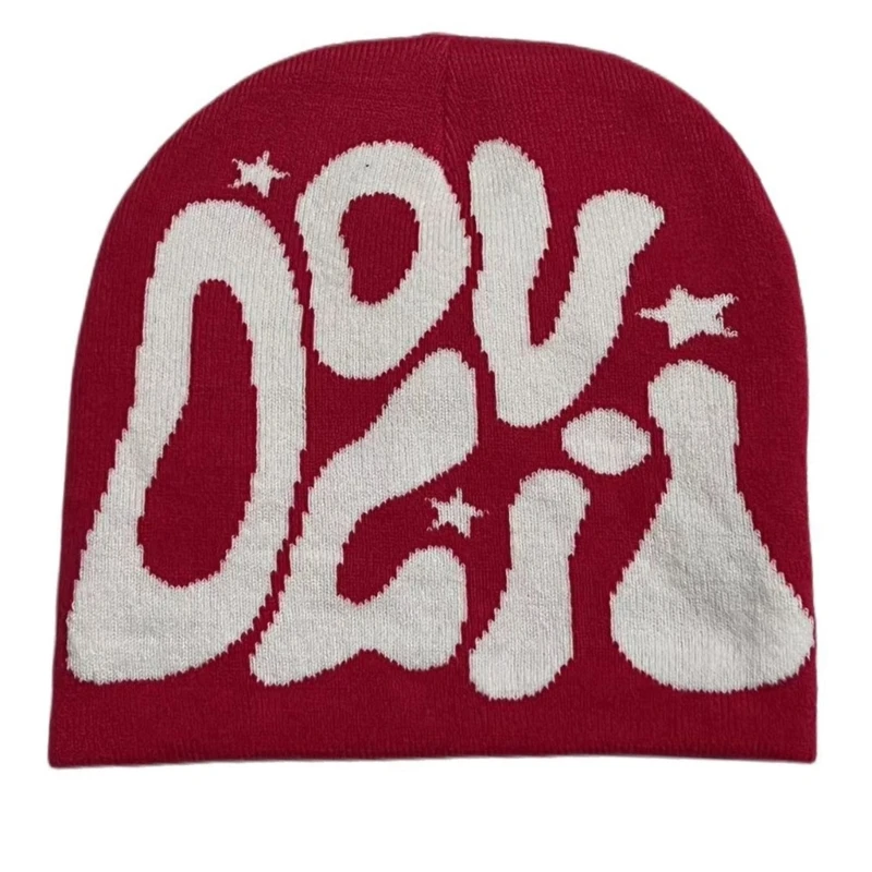 InsStyle Вязаная шапка Y2K для девочек-подростков Ветрозащитная Женская спортивная на