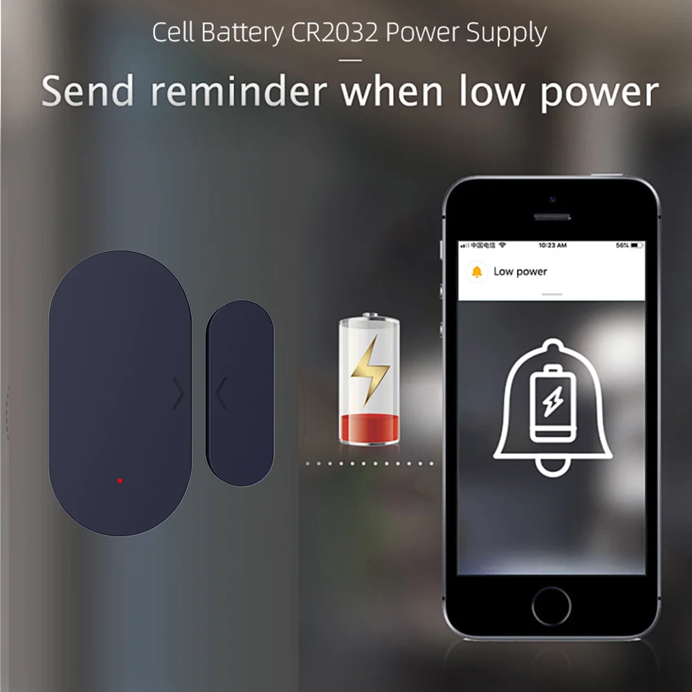 Фото Датчик двери и окна Tuya Zigbee, датчик охранной сигнализации для приложения Smart Life, удаленный монитор, совместимый с Alexa Google Assistant №5