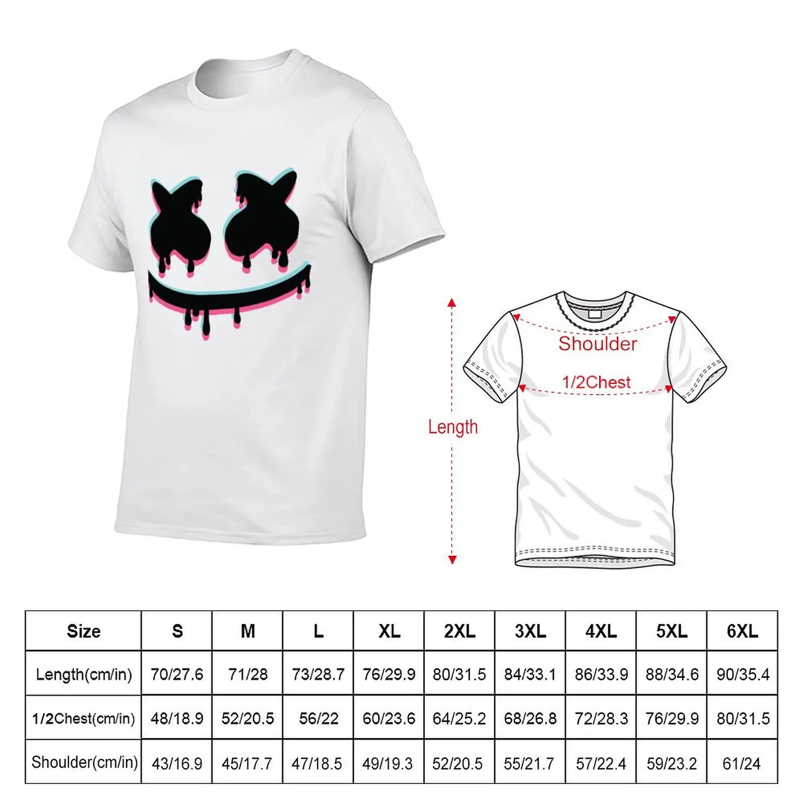 Фото Футболка Marshmello ART, хлопковая футболка, набор футболок для мужчин, футболки с графическим принтом, мужские футболки G-man, футболка для мужчин №2