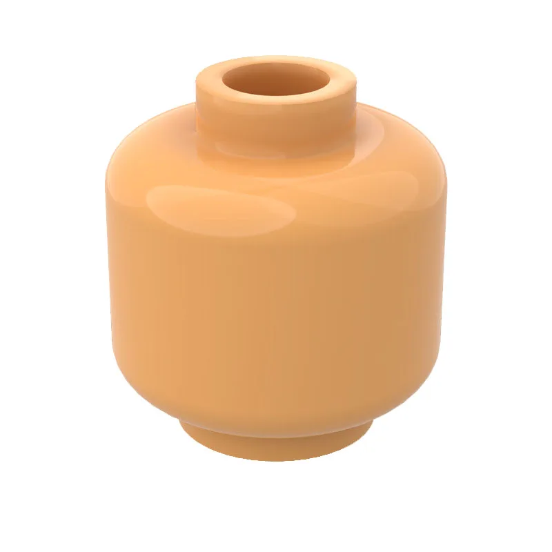 10pcs DIY MOC For 3626 Building block figures parts Body Part Head (Plain) - Blocked Open Stud