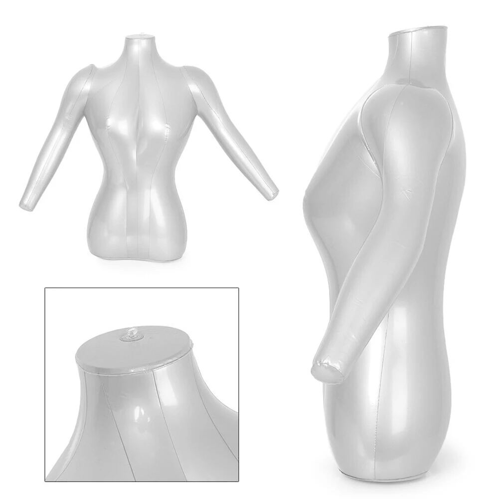 

PVC Inflatable Mannequin Top Torso Model 1009 Accessories Affordable Arm Clothes Model Diplay Durable Flexible