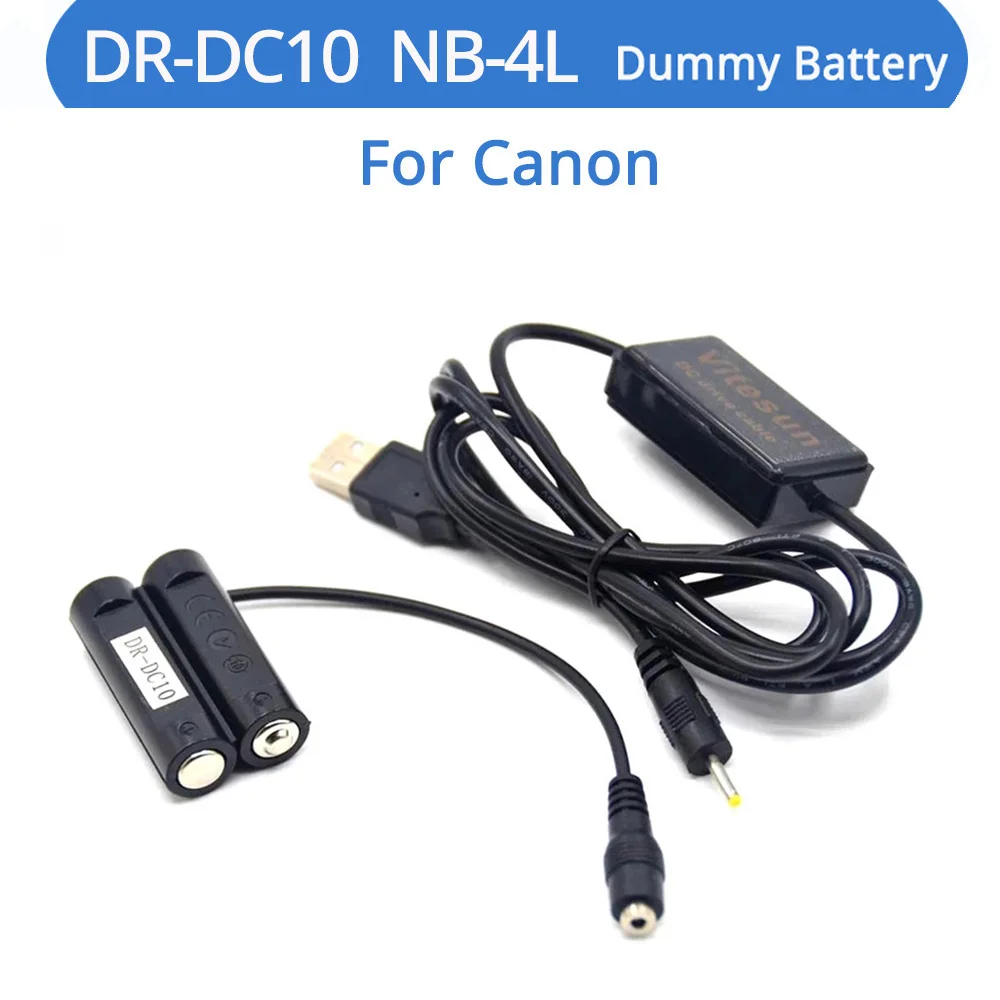 CA-PS800 USB Drive Power Adapter Cable DR-DC10 DC Coupler AA Dummy Battery For Canon A1300 A1400 A800 A810 SX150 IS SX160 Camera