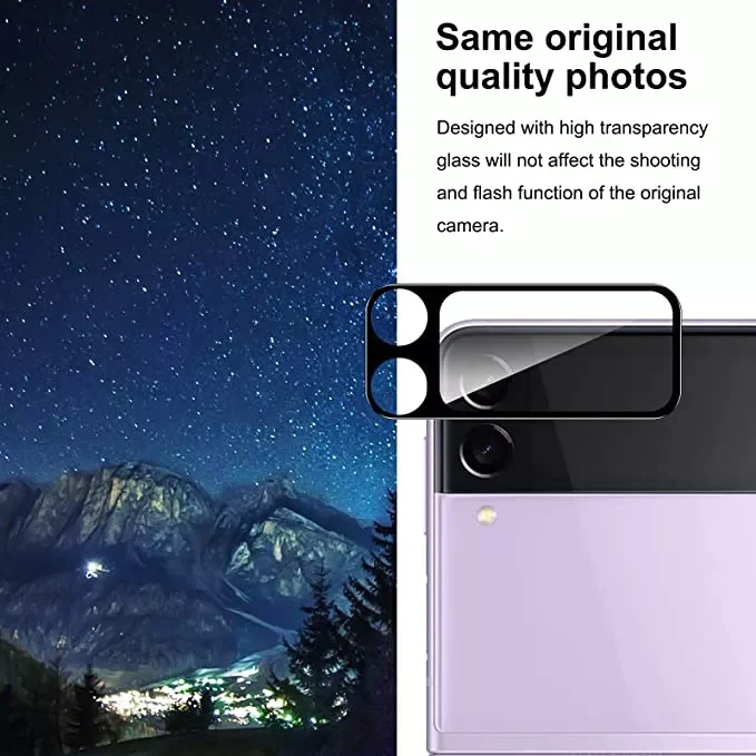 

3D Camera Lens Film For Samsung Galaxy Z Flip 3 5G Full Cover Camera Lens Glass For Galaxy Z Flip3 Camera Protective Film