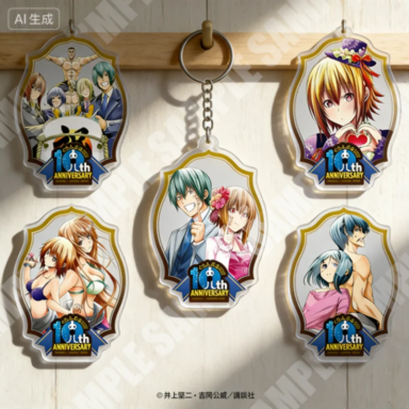 Фото Акриловые брелоки-подвески 6 см по аниме Grand Blue Dreaming, коллекционные аксессуары, украшения для сумок, подарки для друзей №1
