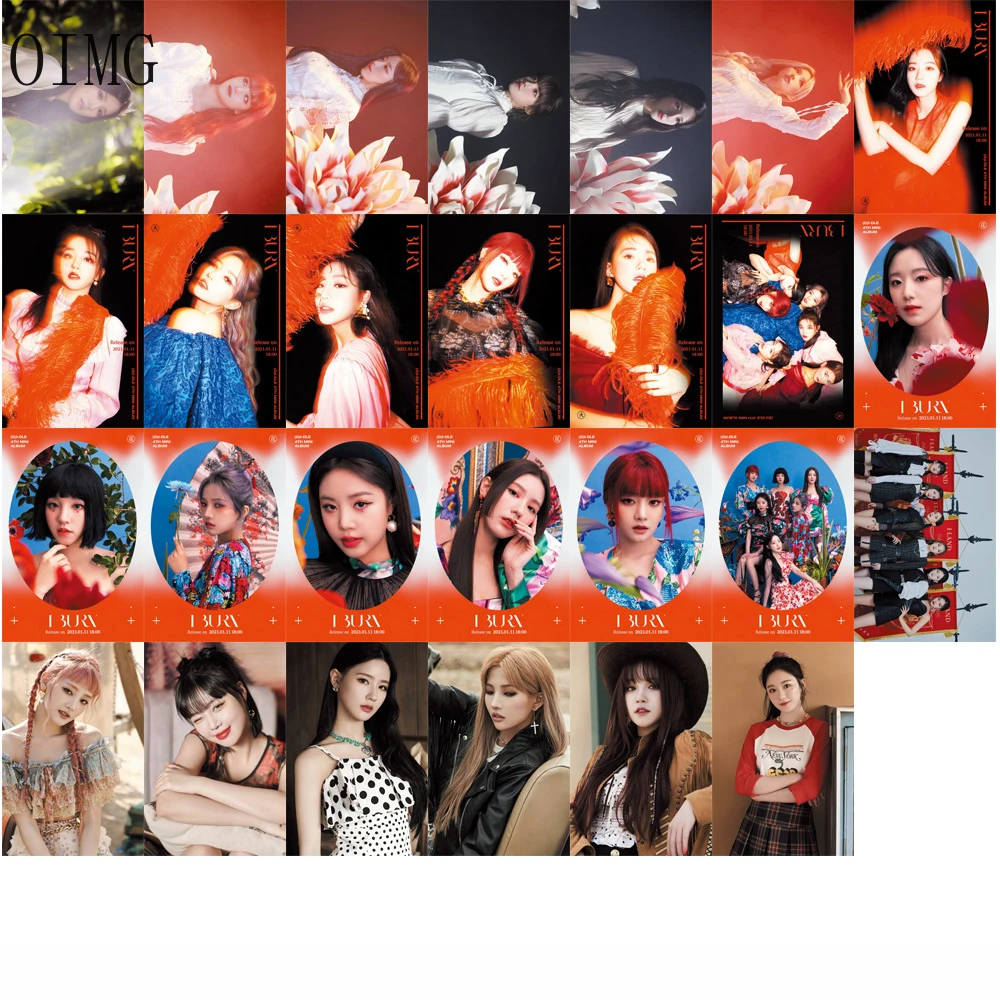 55 шт./компл. Kpop GIDLE Photocards I NEVER DIE альбом Lomo Cards (G) Стандартная Фотокарточка для
