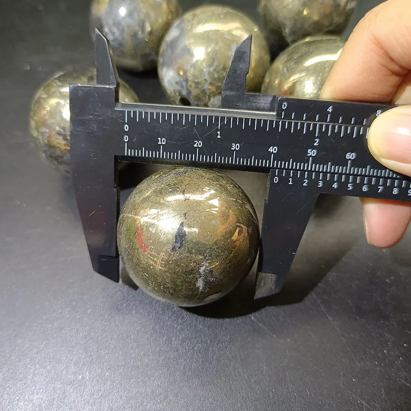 

4cm Pyrite Spheres Wholesale Good Quality Natural polished Crystal Pyrite Balls for Healing and Decoration WR