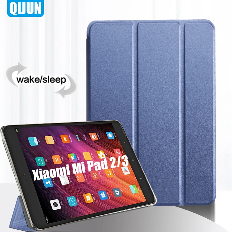 

Tablet case for Xiaomi Mi Pad 2 3 7.9" 2015 2017 Smart sleep wake Tri-fold Full Protective flip cover Stand capa bag for 2th 3th