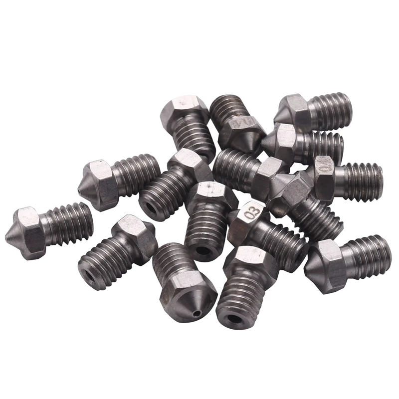

3D Printer Nozzle,16 Pieces Stainless Steel 3D Printer Nozzles 0.2 Mm,0.3 Mm,0.4 Mm,0.5Mm,0.6 Mm,0.8 Mm,1.0 Mm Extruder Nozzle P