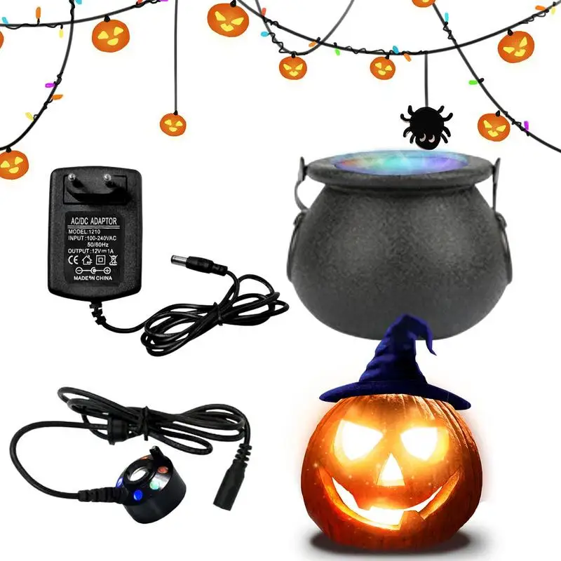 

Cauldron Halloween Decor Mysterious Color Changing Fogger Lights Spooky Halloween Decoration Scary Witches Cauldron For Schools