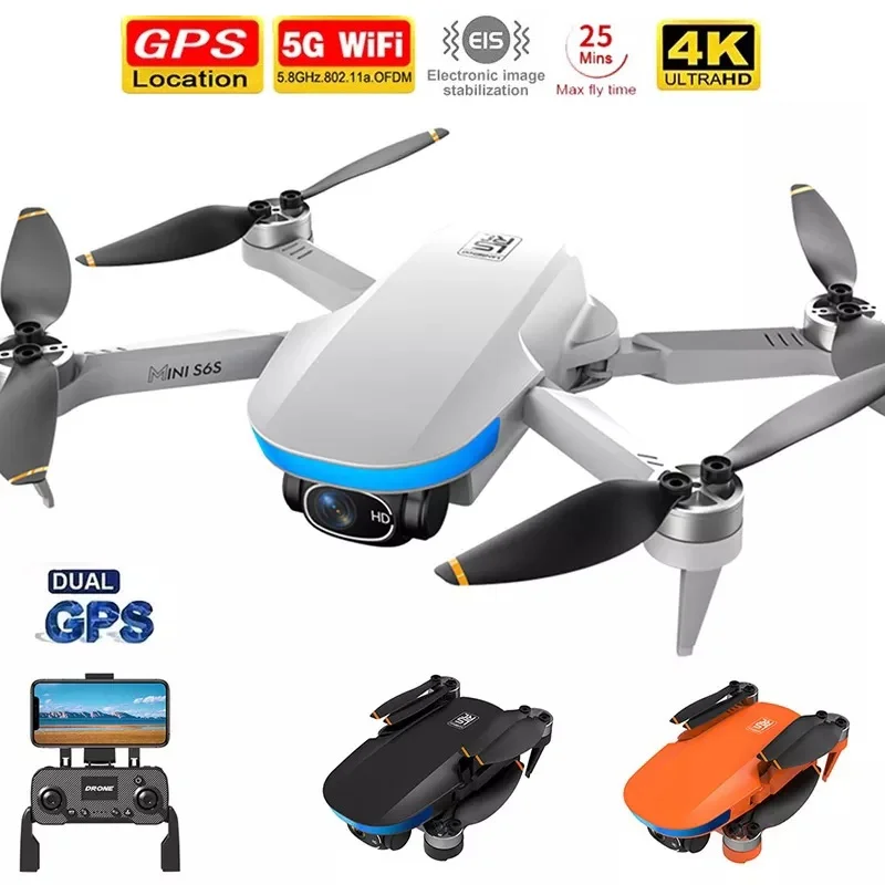 

5G folding remote control quad rotor aerial photography S6S mini UAV GPS 4K HD camera Wifi