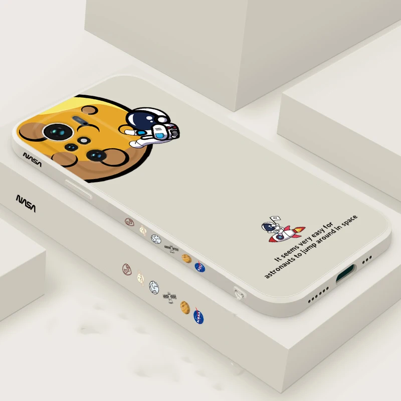 astronaut phone case for xiaomi mi 11 lite 5g 12 12x 11t 10t poco x3 f3 redmi 10 note 11 10 9 pro 10s 9s 8 square silicone cover free global shipping