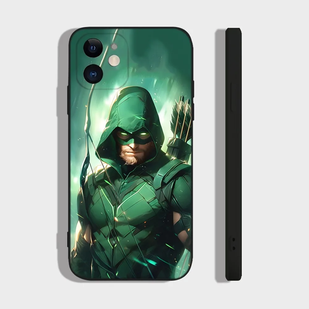 Чехол для телефона Super Hero G-GreenS A-ArrowS iPhone 16 15 14 13 12 11 Plus Pro Max XR XS X 7 8 SE Mini Silicone Soft