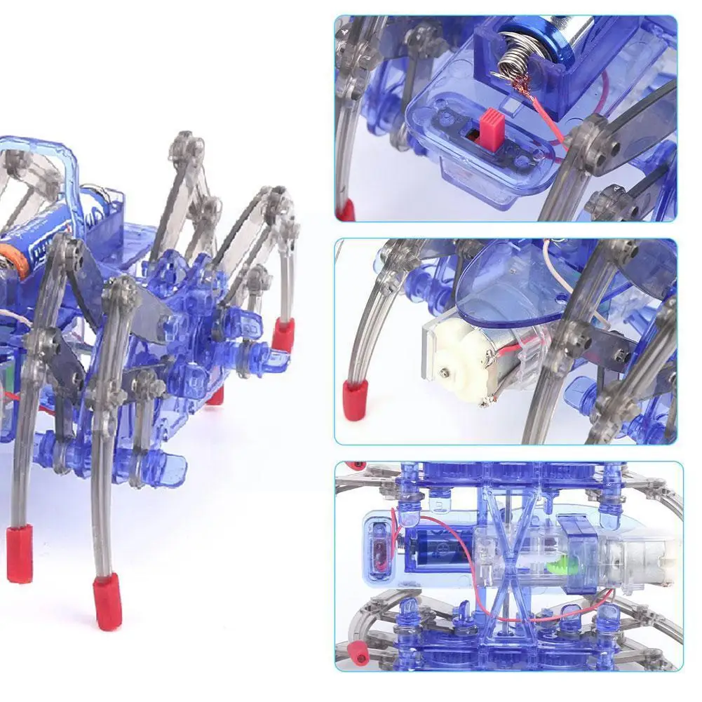 

Children's Electric Spider Robot Animal Model Science Educational Toys Gifts Toys Kids Education DIY Handmade Assembled Bir I4I6