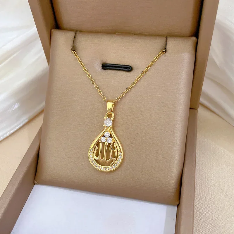 Модное ожерелье с подвеской в виде капли воды из циркония для женщин и девушек