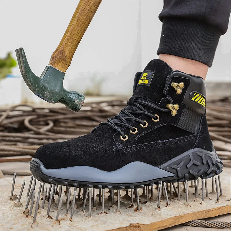 

X23 Men Boots Safety Shoes Indestructible Anti-smashing anti-piercing work shoes Plus Size 36-48 Zapatos De Seguridad Hombre