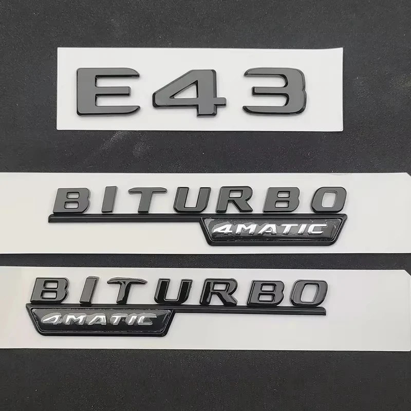 3D значок на багажник автомобиля из АБС-пластика логотип буквы E 43 BITURBO 4matic эмблема