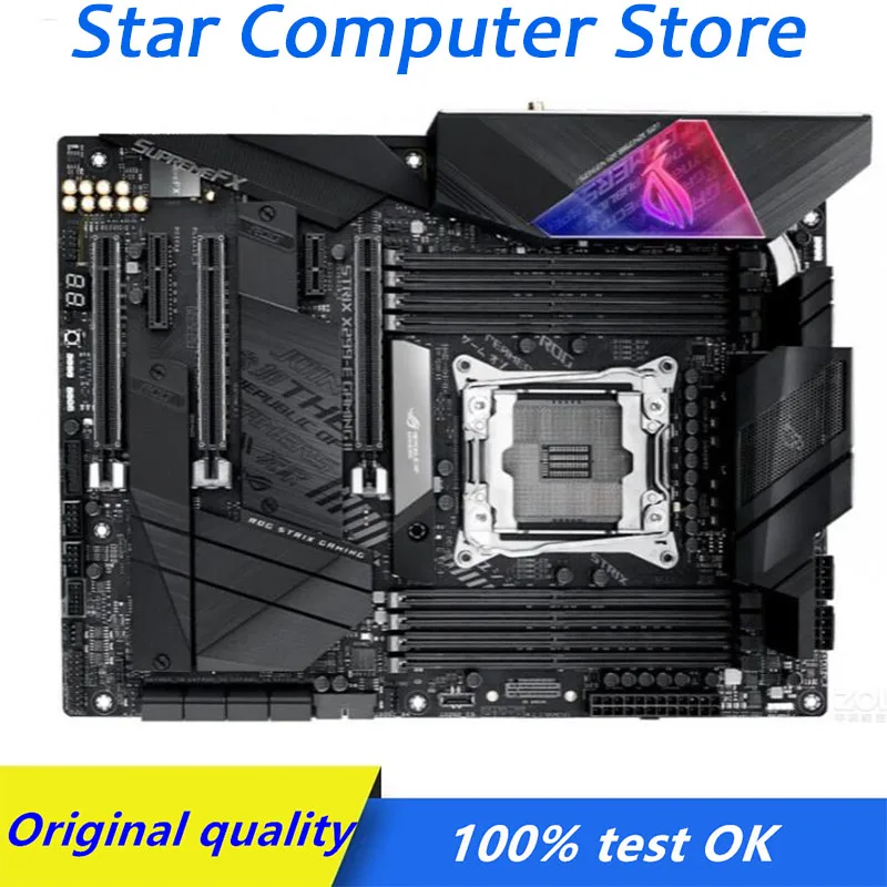 

Материнская плата X299 LGA 2066 для ASUS ROG STRIX X299-E GAMING II DDR4 компьютер USB3.0 SATA3 M.2 SSD десктопная материнская плата Б/у