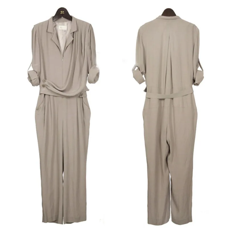 Шикарные женские комбинезоны с завышенной талией шифоновые брюки Harren длинным