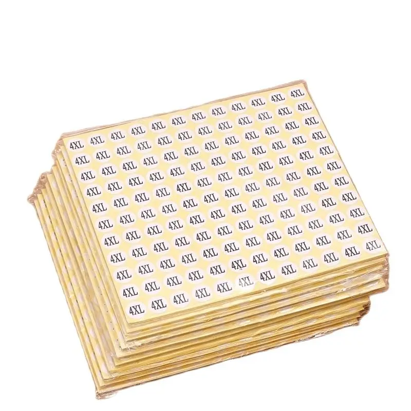 1980 Pcs / Lot 13 мм Бумажные наклейки Теги для одежды XS S M L XL XXL Размеры Клейкая печать DIY