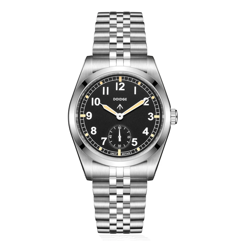 Стальные грязные часы Дюжина сапфировое стекло светящиеся стрелки указатель