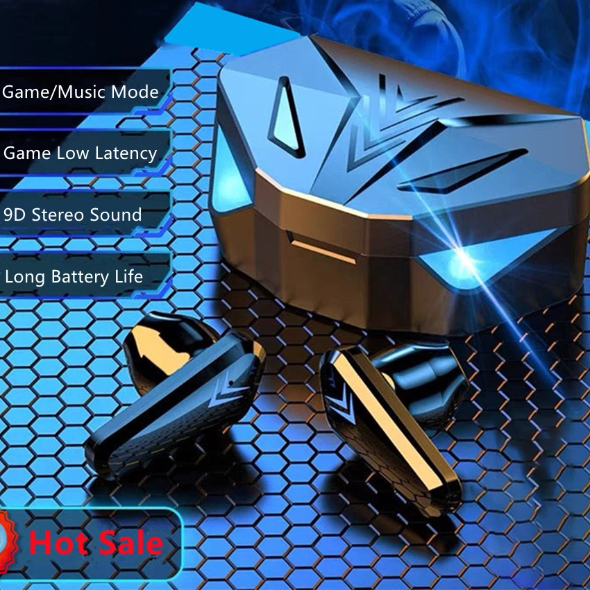 

TWS Wireless Earphone Game/Music Mode Sport Waterproof Earbud Stereo Noise Reduction Headset Gamer Touch Control Gaming Earphone