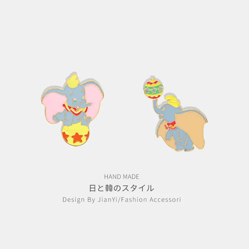 Disney Dumbo Badges on Backpack Cartoon Metal Pin Brooch Cute Clothes Clothing Jeans Accessories Jewelry Lapel Pin Decoration