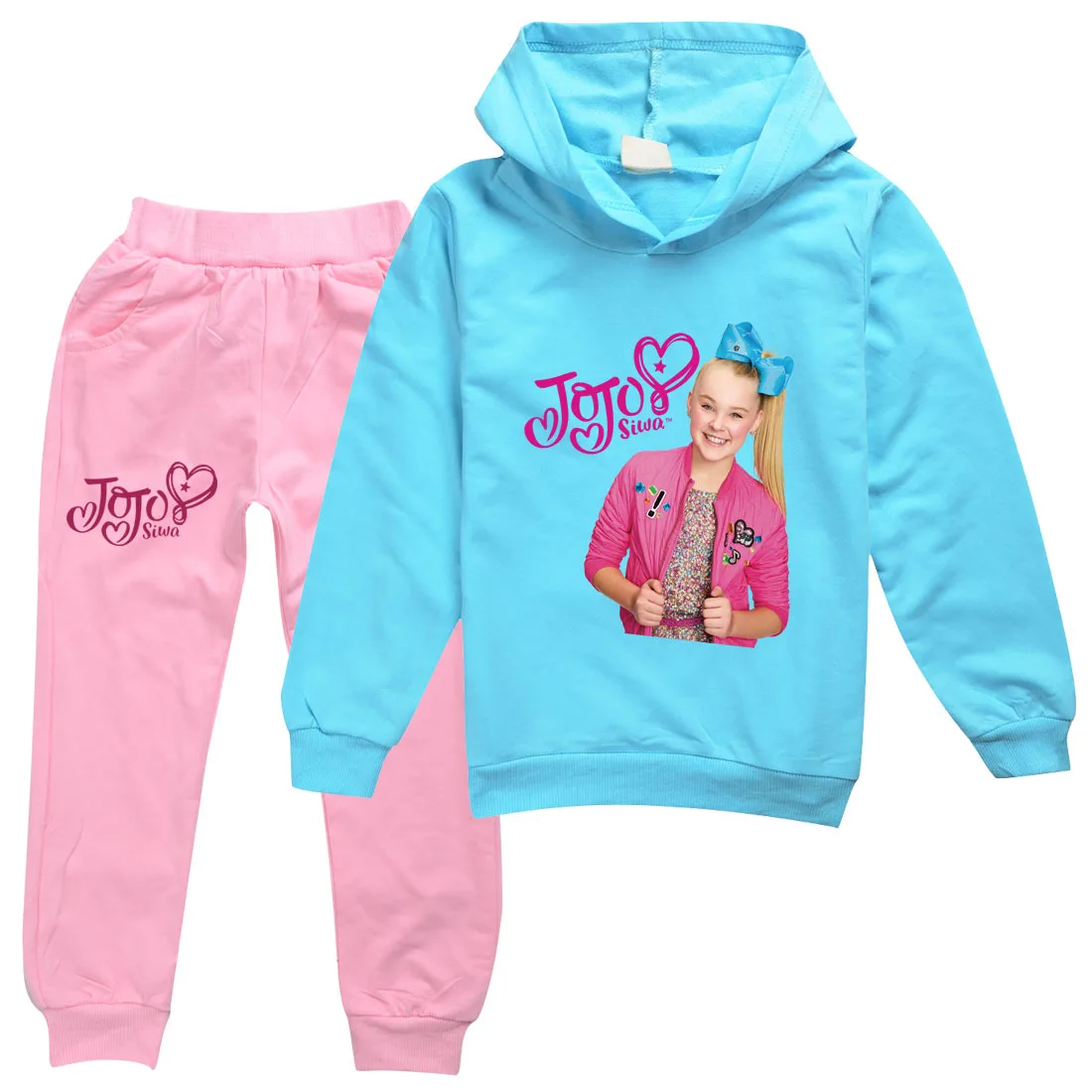 

New Kids Clothing for Girls Teenage Hooded T Shirt Pants Suit JOJO Siwa Cotton Baby Boy Tracksuits Autumn Boutique Outfits