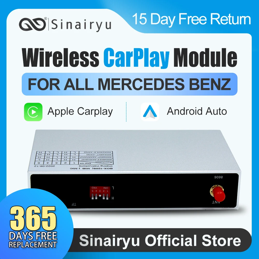 

Sinairyu беспроводной Apple Carplay для Mercedes Benz W205 W203 W211 W212 A B C CL E G GL ML SL Class Android Автомобильные аксессуары