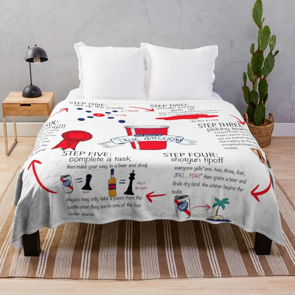 

True American Rules Throw Blanket blankets sofas of knitted decoration giant sofa blanket