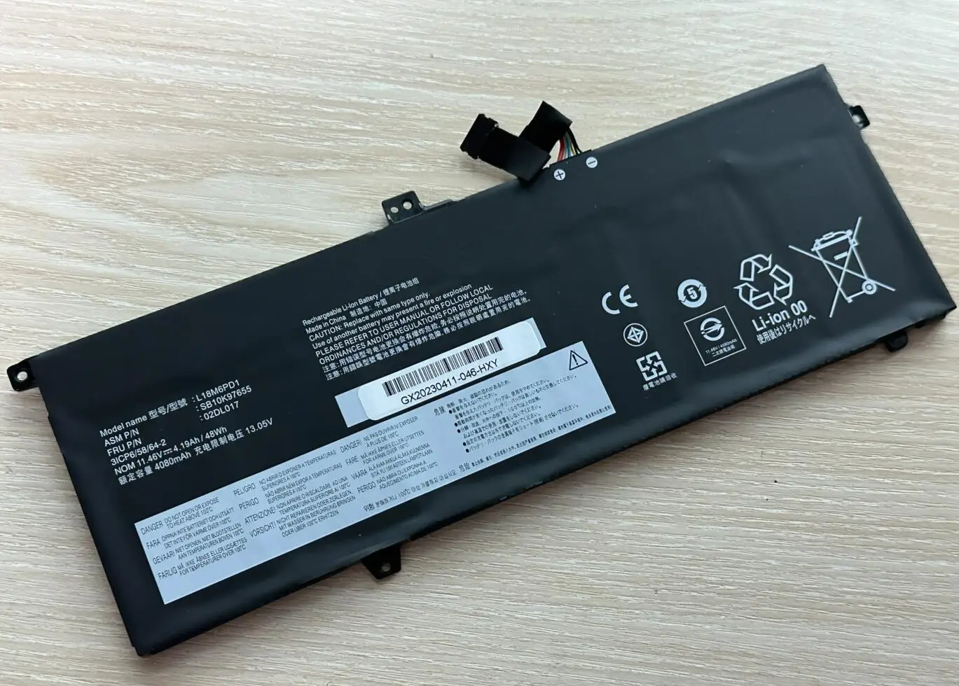 L18M6PD1 Аккумулятор для ноутбука Lenovo ThinkPad X390 X395 X13 1-го поколения L18C6PD1 L18L6PD1 02DL017 SB10K97655