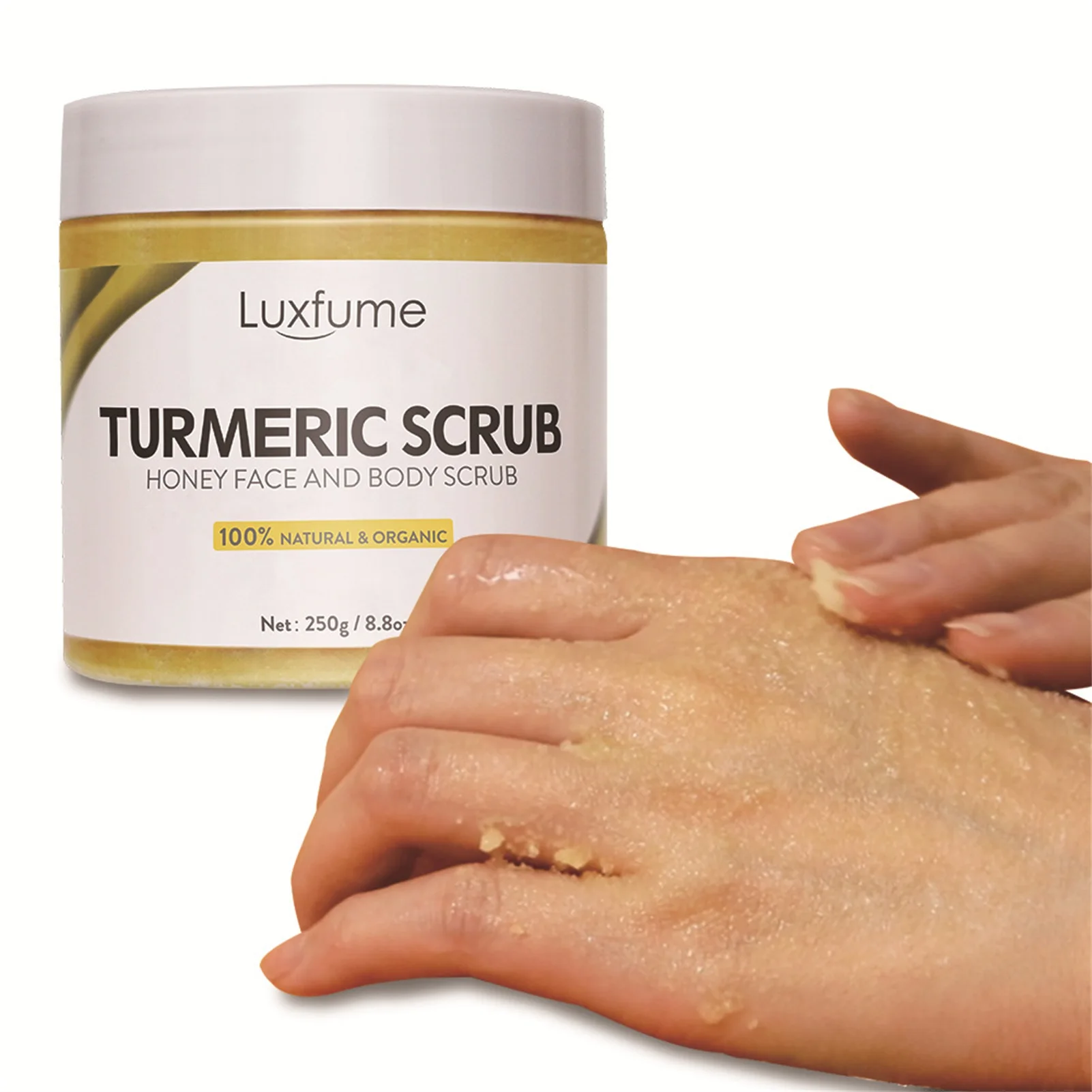 

Face& Body Scrub Turmeric Honey Natural Skin Brightening Scrub Lightening Whitening Moisturizing Dead Skin Smooth Skin Scrub