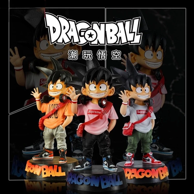 

Трехцветная ручная модель аниме Dragon Ball GT tide play street Monkey King Kakarot, детские игрушки, подарок на день рождения