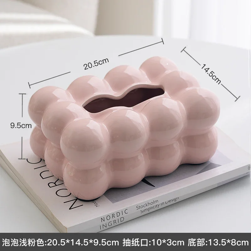 

Розовая фарфоровая коробка для салфеток