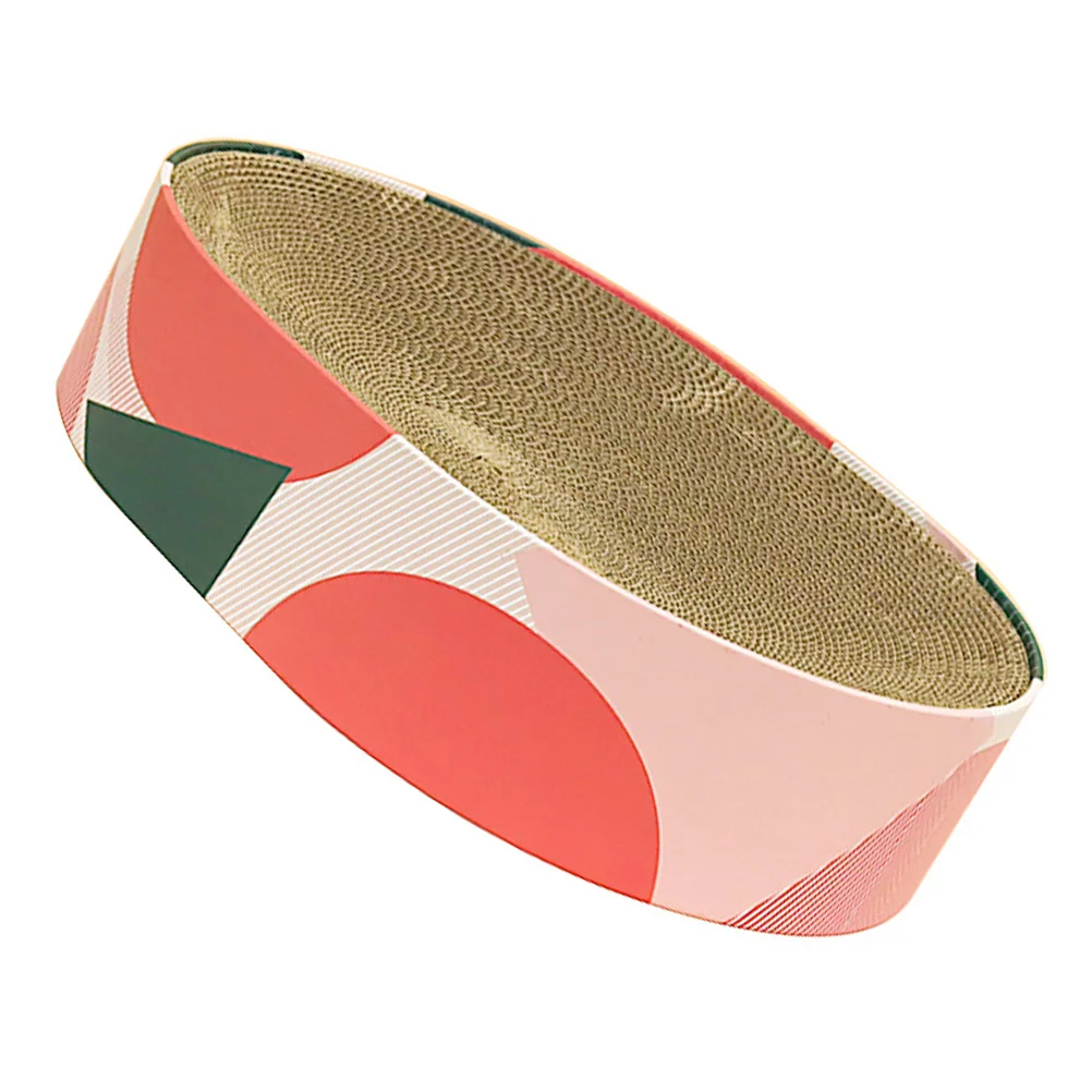 

Cat Scratching Cardboard Scratcher Round Lounge Board Pad Bed Scratch Tool Corrugated Paper Kitten Couch Pet Toy Box Wave Panels