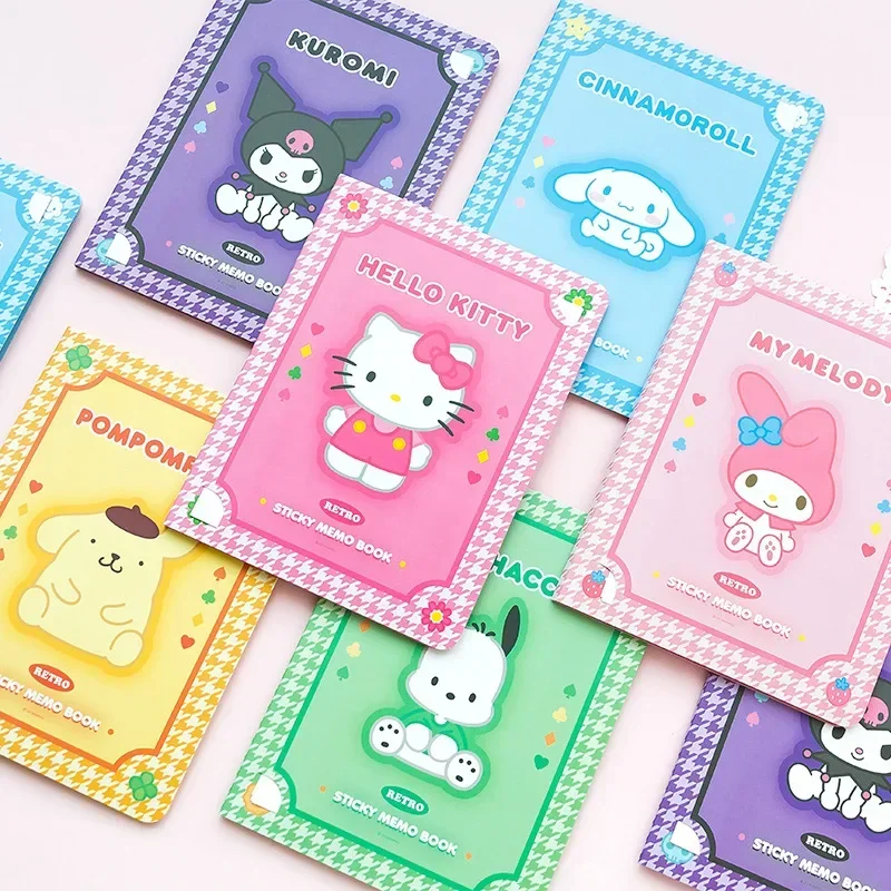 Аниме-фигурка Hello Kitty Kuromi Note Book Melody Cinnamoroll удобная книжка милый блокнот на клейкой