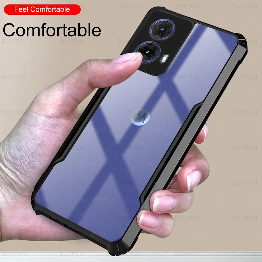 Чехол для Motorala Moto G85 2024 6 67 дюйма прозрачный акриловый защитный чехол телефона MotoG85