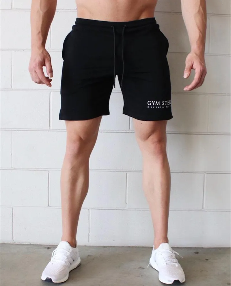 

2018 New Men Gyms Fitness Cotton Shorts Boy Casual Fashion crossfit Short Pants Man Jogger Bodybuilding Workout Beach XZ31