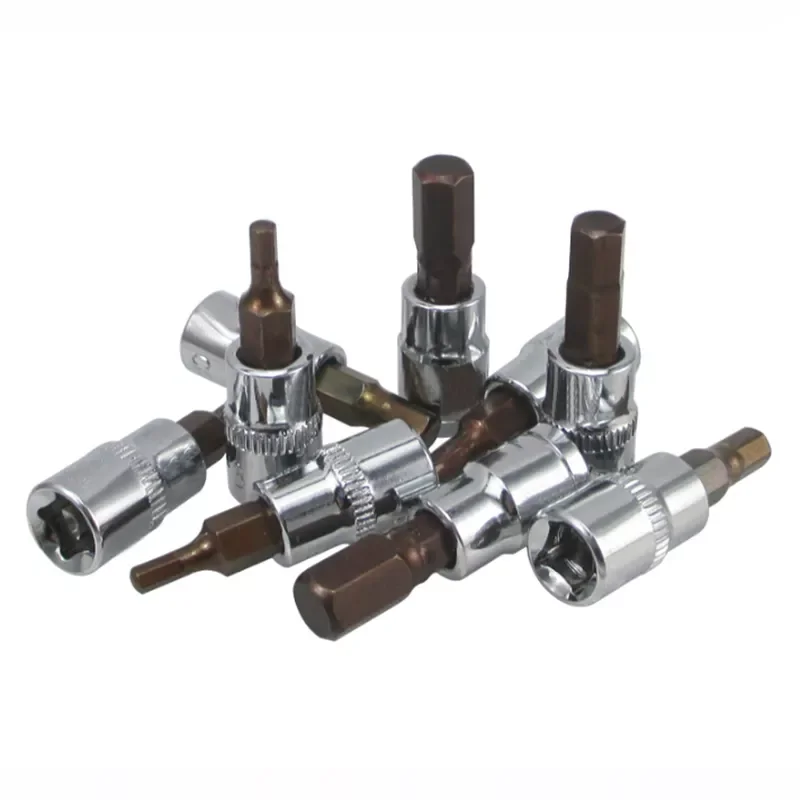 

37mm 1/4'' Dr Hex Allen Key Bit Socket Tools H2mm/2.5mm/3mm/4mm/5mm/6mm/7mm/8mm/10mm Replacement Bit Socket
