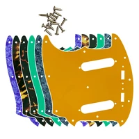 pleroo custom guitar pickgaurd scratch plate for us left hand mustang guitar pickguard scratch plate multicolor options
